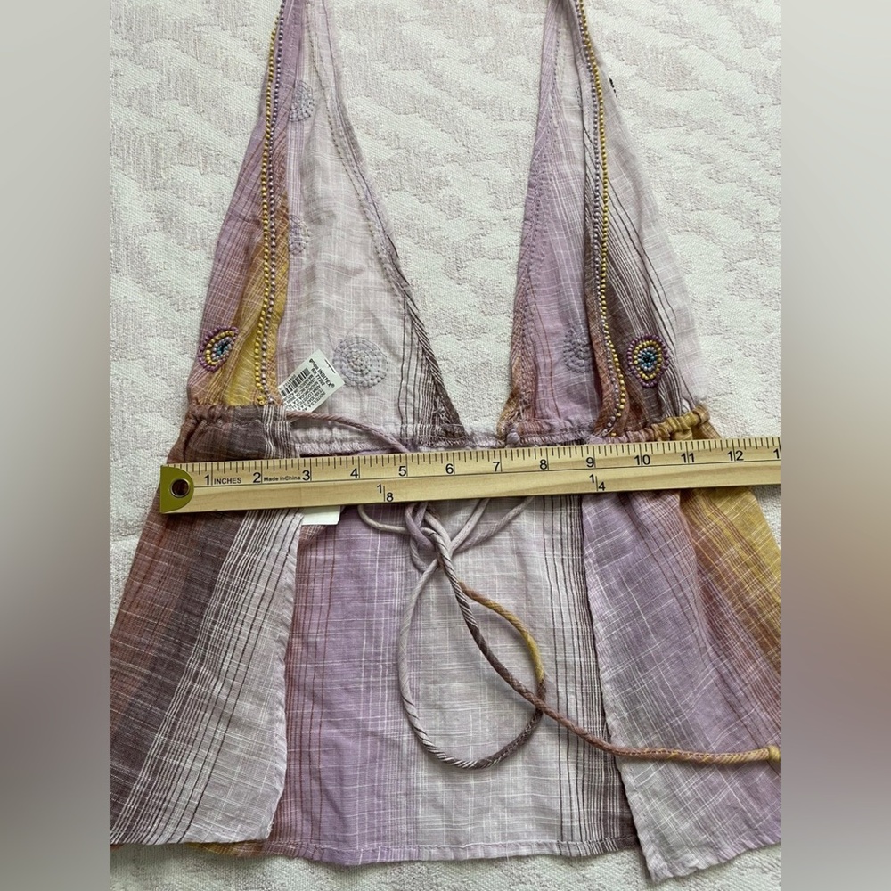 Zara Beaded Halter Top Sz Small - Picture 7 of 9
